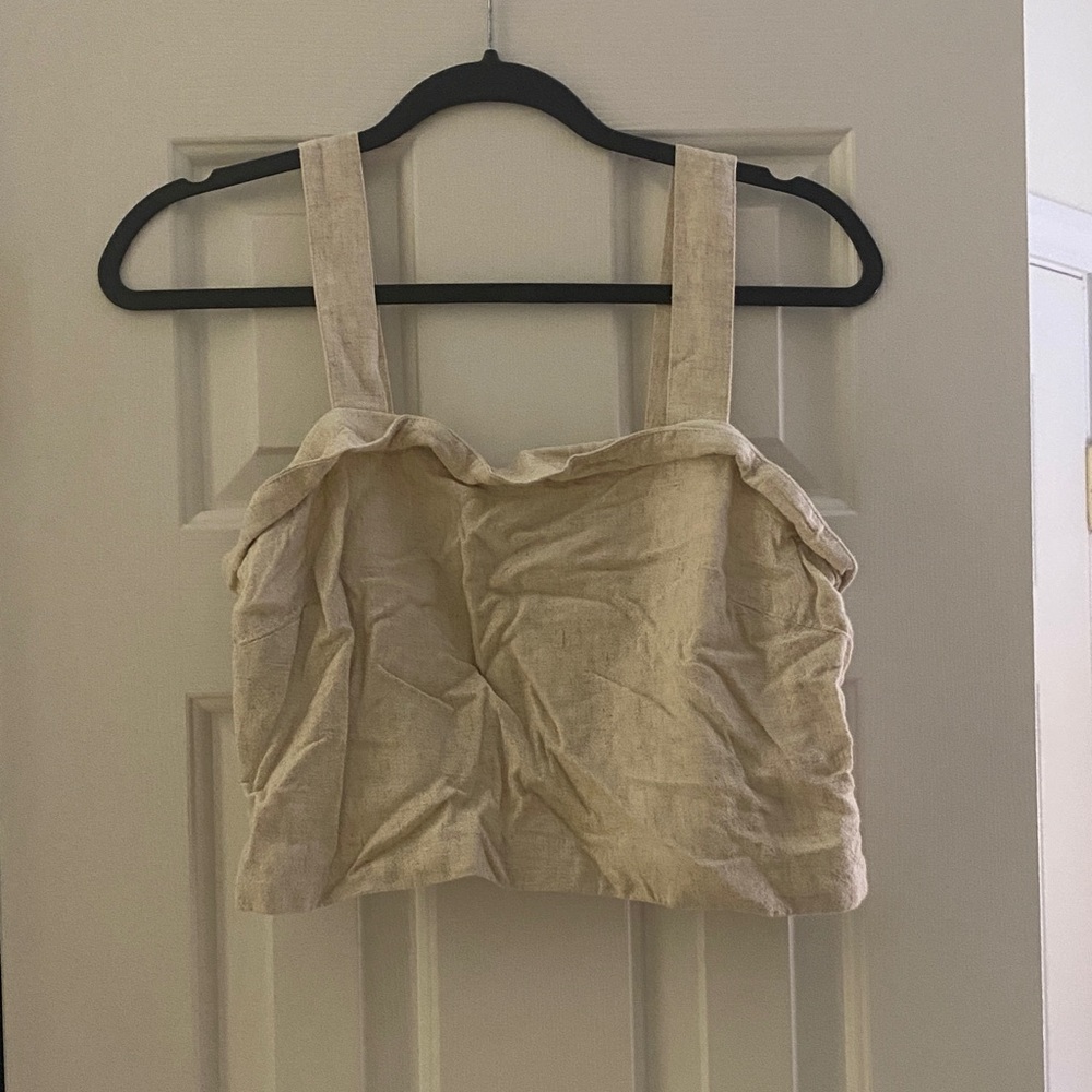 American Eagle Outfitters Beige Crop Top